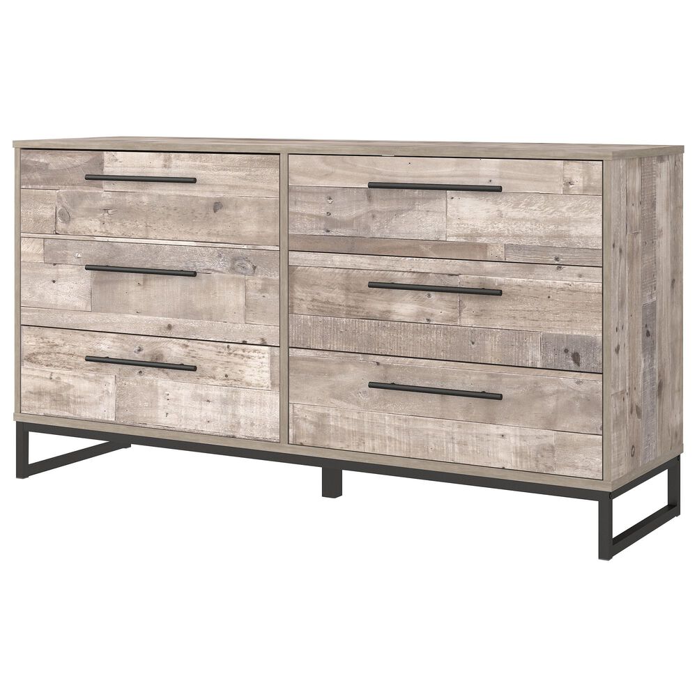 Ashley Neilsville 6-Drawer Dresser in Whitewash and Dark Brown, , large