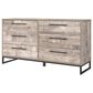 Ashley Neilsville 6-Drawer Dresser in Whitewash and Dark Brown, , large