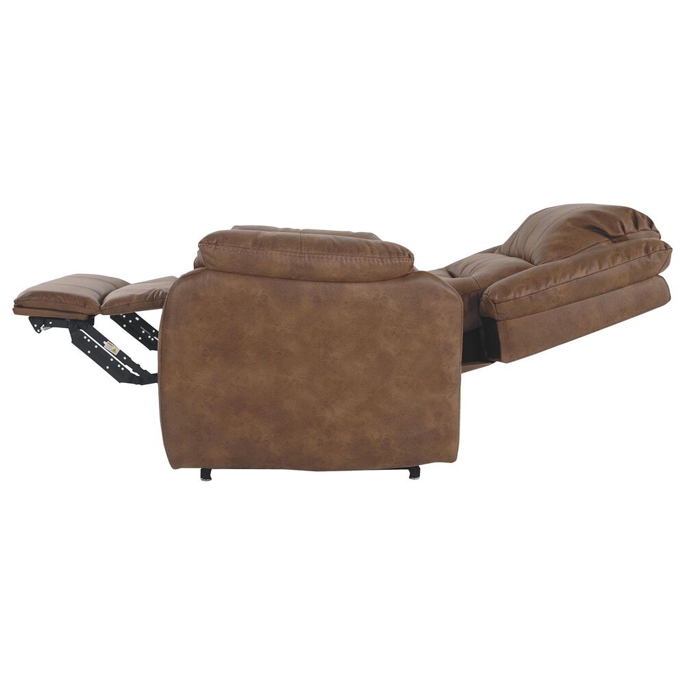 Signature Design by Ashley Yandel Power Lift Recliner in Saddle Nebraska Furniture Mart