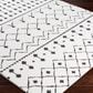 Surya Moroccan Shag 5"3" x 7"3" Black and White Area Rug, , large