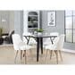 LumiSource York Side Chair with White Faux Leather Cushion in Whitewashed (Set of 2), , large