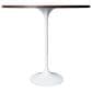 Leisuremod LeisureMod Verve Collection Modern Bar Height Table White Base with 48 Round Dark Walnut MDF Top, , large