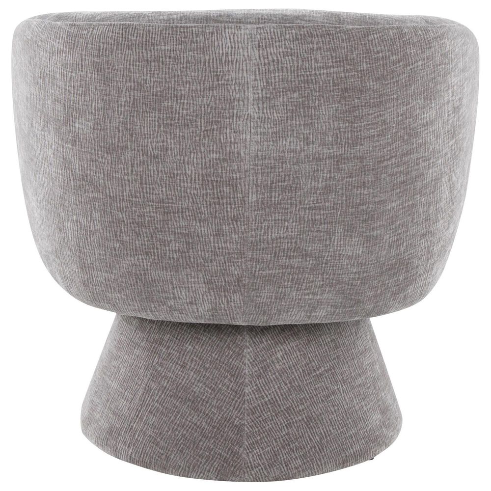 LumiSource Fran Swivel Accent Chair in Grey, , large