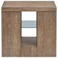 Nicolette Home Conway Rectangular End Table in Spiced Brown, , large