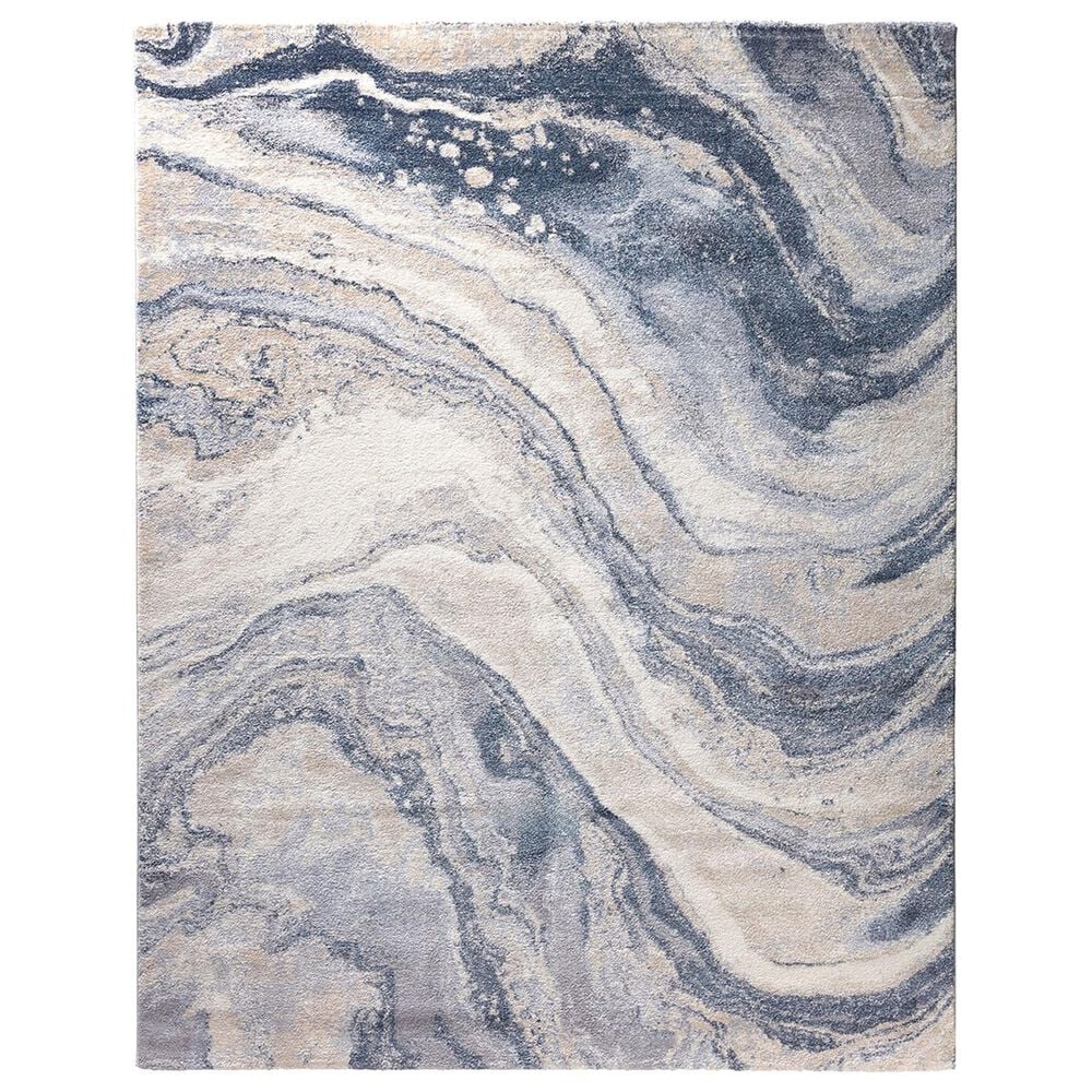 Jaipur Ferris Orion Blanc De Blanc and Orion Blue 5" x 7"6" Area Rug, , large