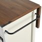 HOMLUX 54" Kitchen Island with Sliding Barn Door in White, , large