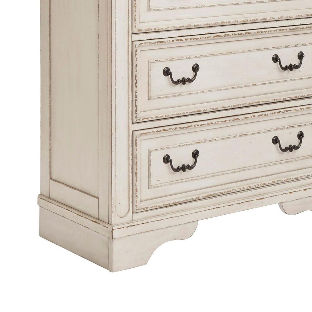 Ashley Realyn 5 Drawer Chest in Chipped White and Brown, , large