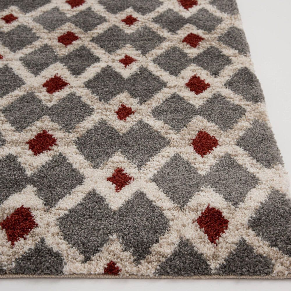 Central Oriental Tulsa Kiernan 7&#39;10&quot; x 9&#39;10&quot; Armor Grey and Rust Area Rug, , large