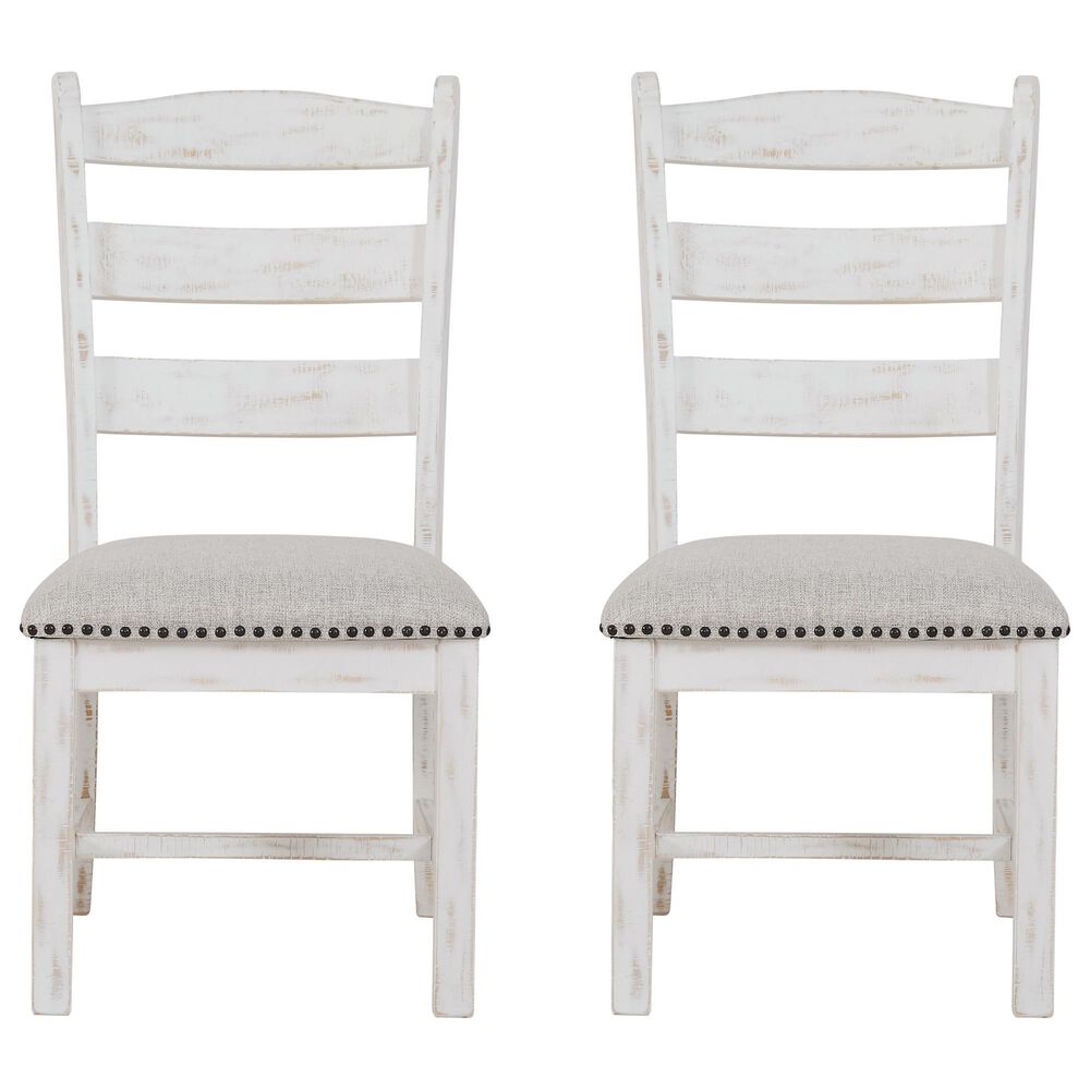 Ashley Valebeck Dining Chair Set of 2 in Beige and White, , large