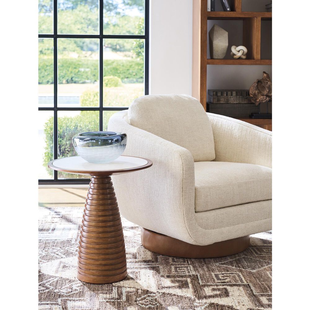 Lexington Furniture La Costa Ortega Accent Table in Anticato and Sierra Tan, , large