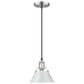 Golden Lighting Orwell 1-Light Small Pendant with Dusky Blue Shade in Pewter, , large