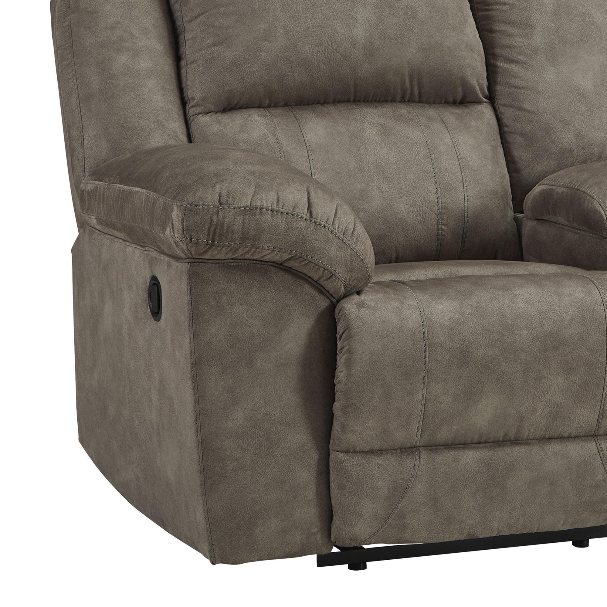 Ashley Laresview Manual Reclining Loveseat in Fossil