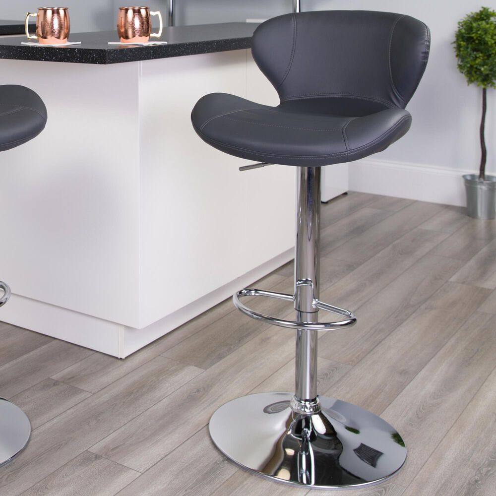 Flash Furniture Adjustable Barstool in Gray, , large