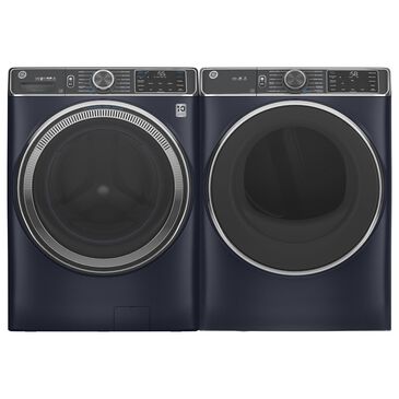 GE Appliances 5 Cu. Ft. Front Load Washer and 7.8 Cu. Ft. Electric Dryer Laundry Pair in Sapphire Blue, , large