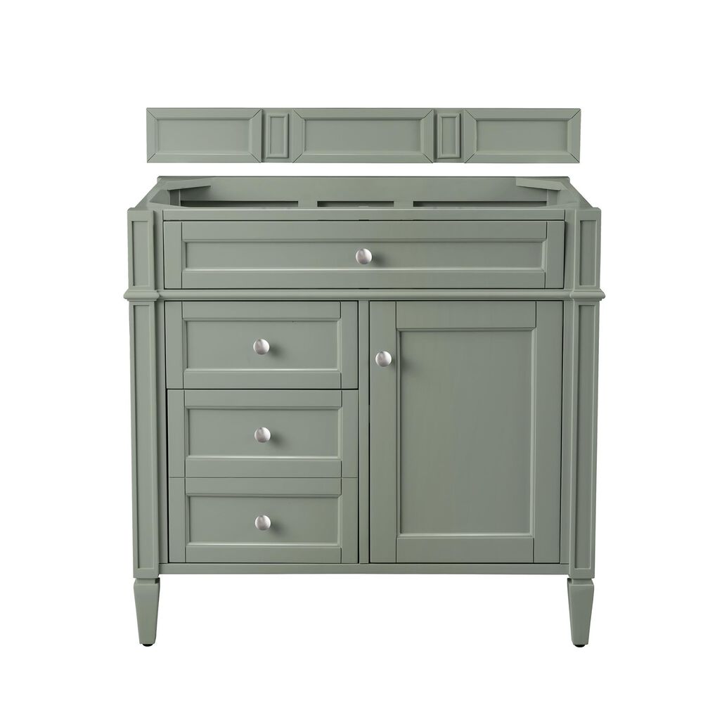 James Martin Brittany 36" Single Bathroom Vanity in Smokey Celadon NFM