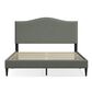 Glideaway Leighford Queen Upholstered Platform Panel Bed in Stone Mist, , large