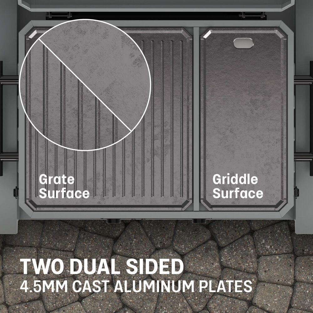 Tytus Anaheim and Emberwood 3-Piece Modular Duo with Tabletop Grill and Griddle in Gunmetal Gray, , large