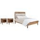 Archbold Furniture Warren 3-Piece King Platform Bedroom Set with Two Nightstands in Harvest, , large