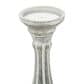 Maple and Jade Turned Pillar Decorative Candle Holder in Washed Gray and Black (Set of 3), , large