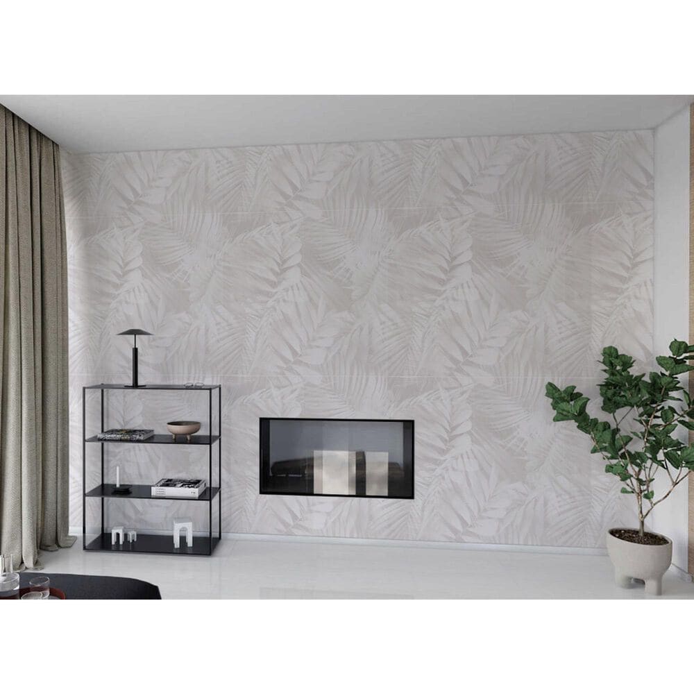 Soho Studio Artscape Cotton Garden White 24" x 48" Porcelain Tile, , large