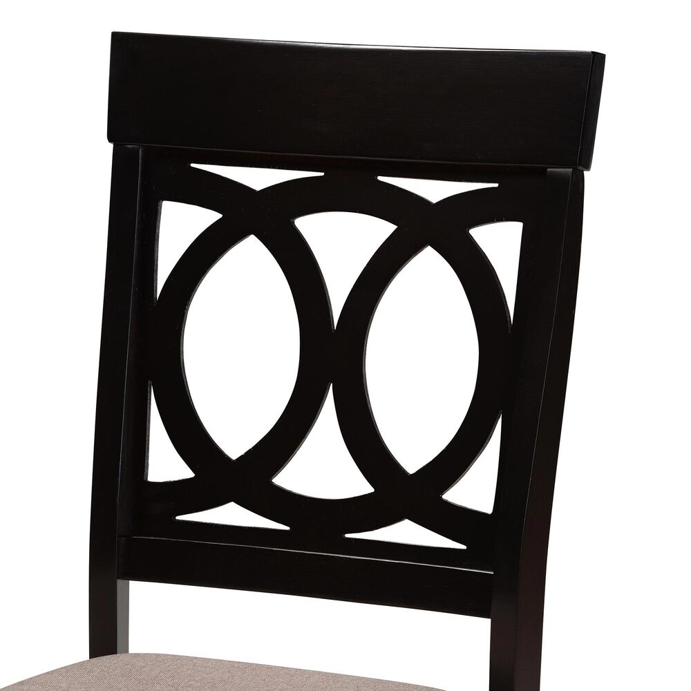 Baxton Studio Jessie 7-Piece Dining Set in Sand/Dark Brown, , large