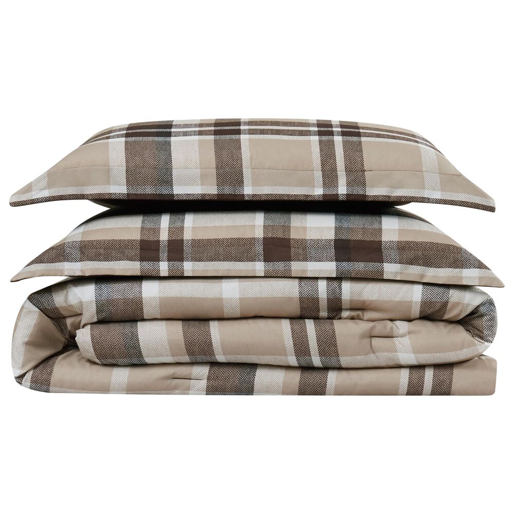 Pem America Truly Soft Paulette 2-Piece Twin XL Duvet Set in Taupe, , large
