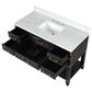 Lexora Home Norwalk 48" Single Bathroom Vanity in Black Oak with White Carrara Marble Top and Rectangle Sink, , large