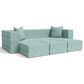Jaxx Zipline 3-Piece Stationary Convertible Sleeper Sofa in Caribbean Velvet, , large