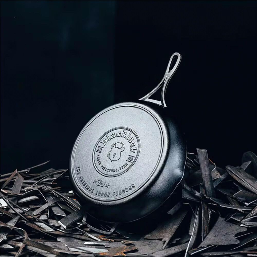 Lodge Blacklock 12&quot; Triple Seasoned Cast Iron Skillet in Black, , large