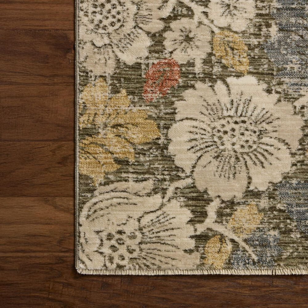 Loloi Eileen Olive and Multicolor 3&#39; Round Area Rug, , large