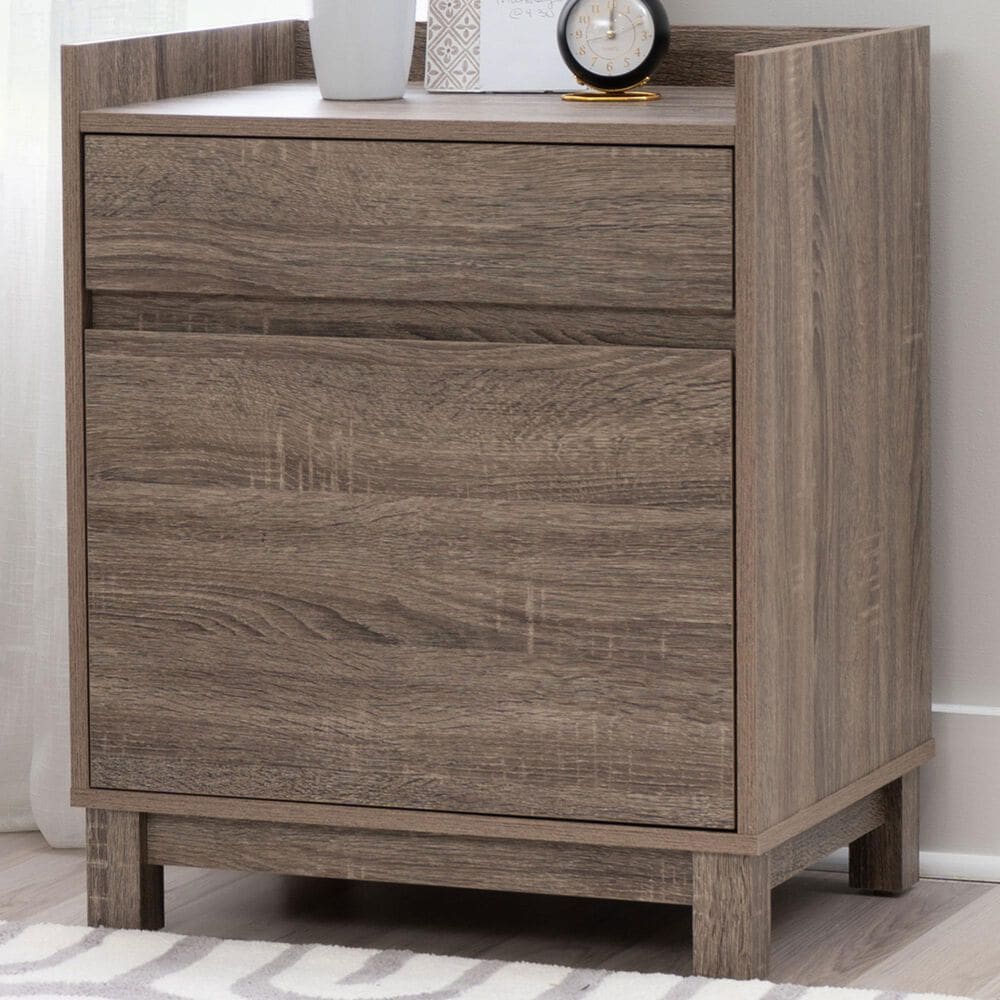 Linon Home Decor Tracey 2-Drawer File Cabinet in Grey, , large
