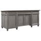 Riva Ridge Caraway 66" Executive Desk in Aged Slate and Brown, , large