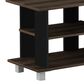 HOMLUX 31.5" Entertainment Center TV Stand with Bin Drawers in Columbia Walnut and Dark Brown, , large