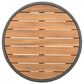 Hearth and Haven 2-Piece Outdoor Coffee Table and Side Table Set with Woven Rope Design in Grey and Teak, , large