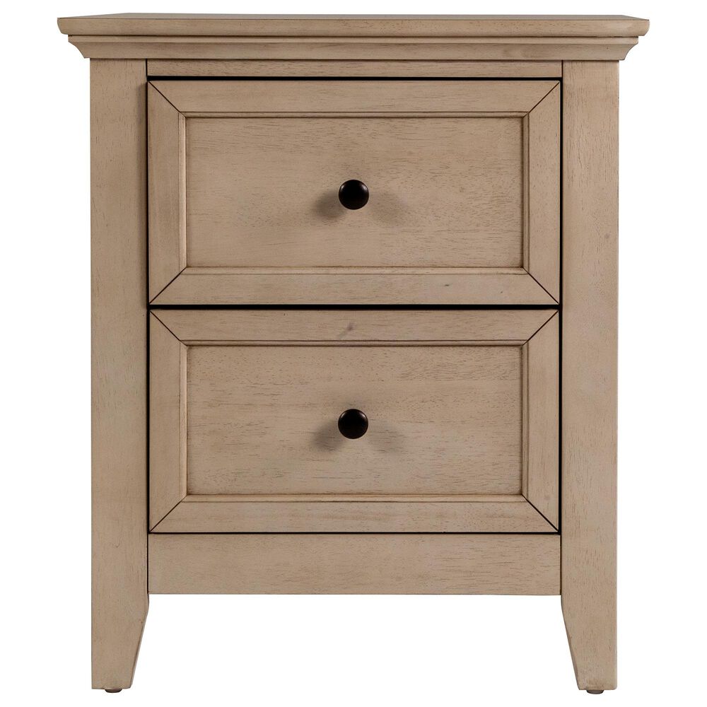 Hawthorne Furniture San Mateo 2 Drawer Nightstand in Rustic White, , large