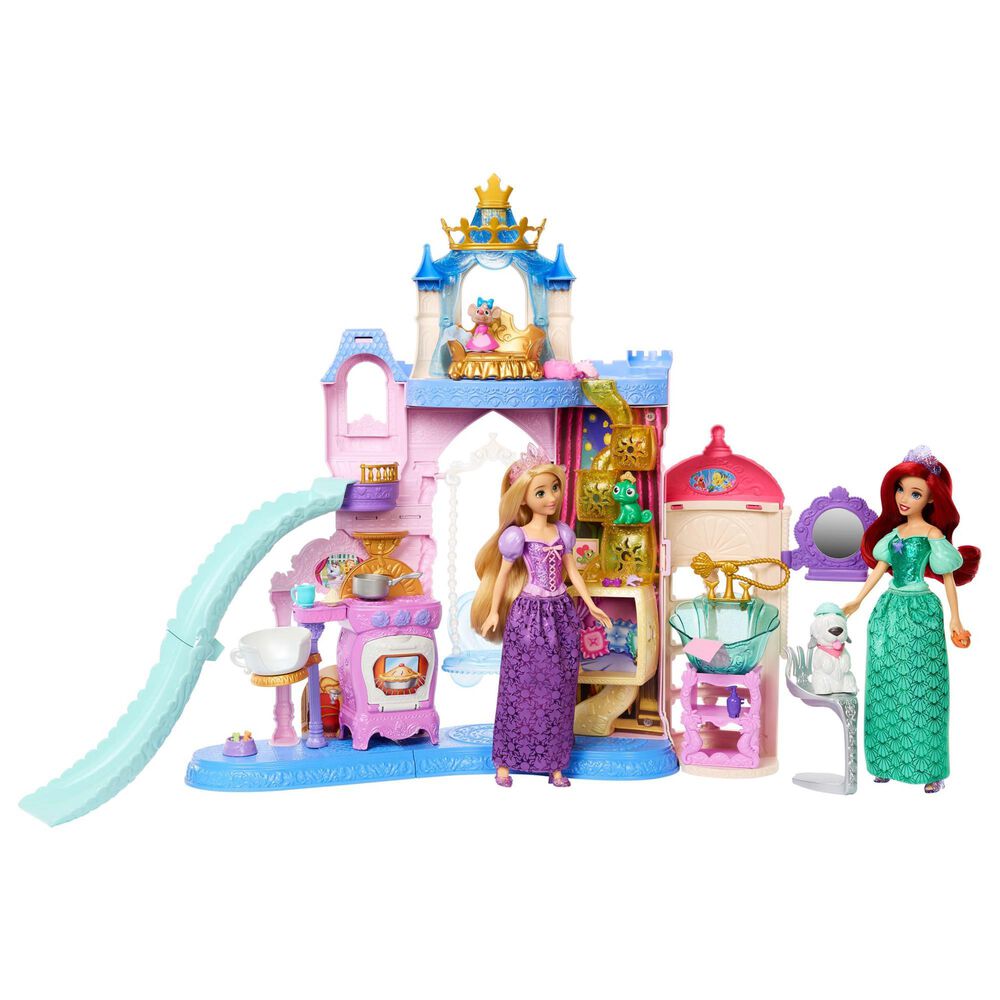 Disney Princess Pet Palace Playset with 7 Play Areas, 3 Pets and Accessories in Multicolor, , large
