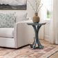 Linden Boulevard Dylan Sculptural Pedestal End Table in Blue, , large