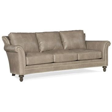 Bradington-Young Richardson Stationary Leather Sofa in Cream, , large