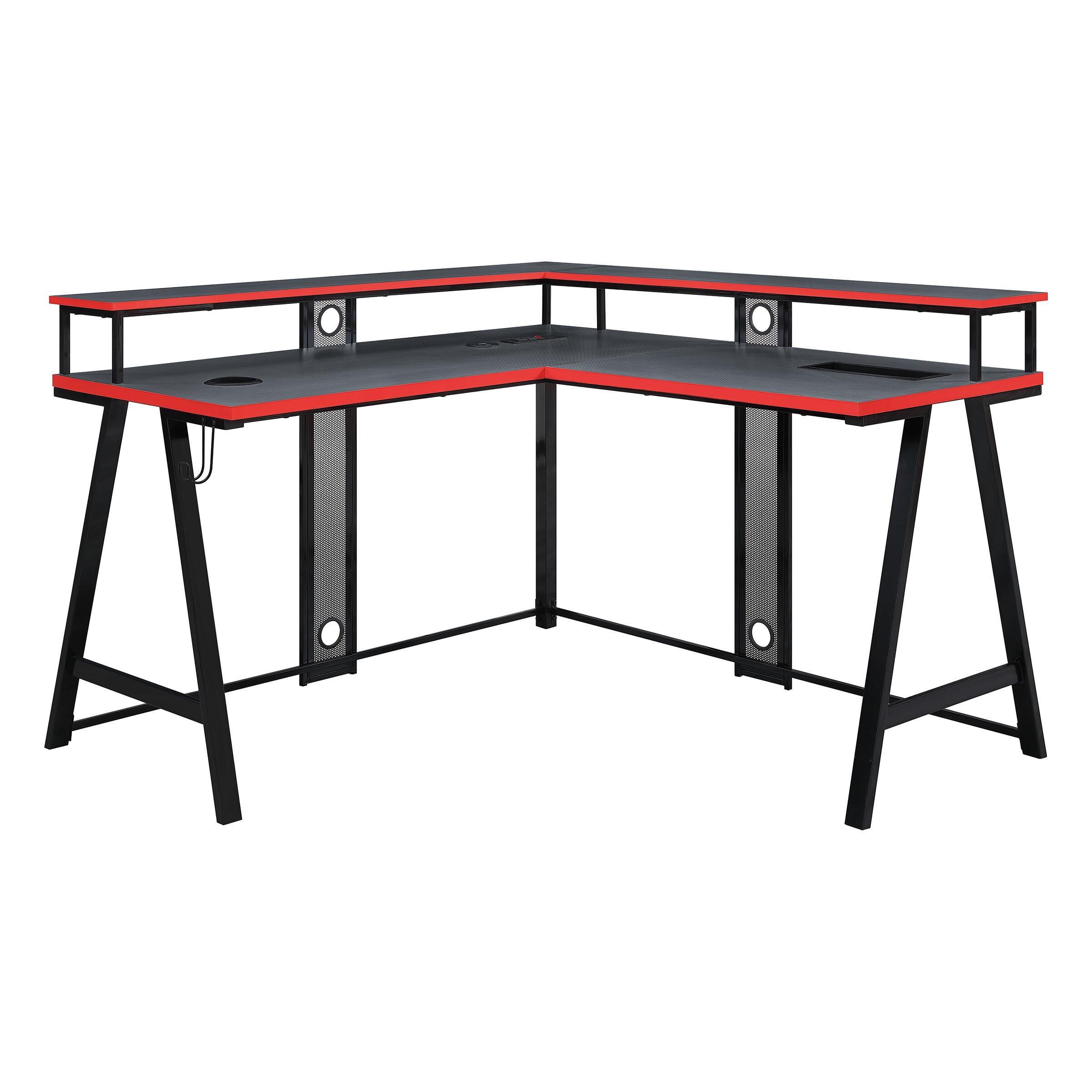 Red l store shaped gaming desk