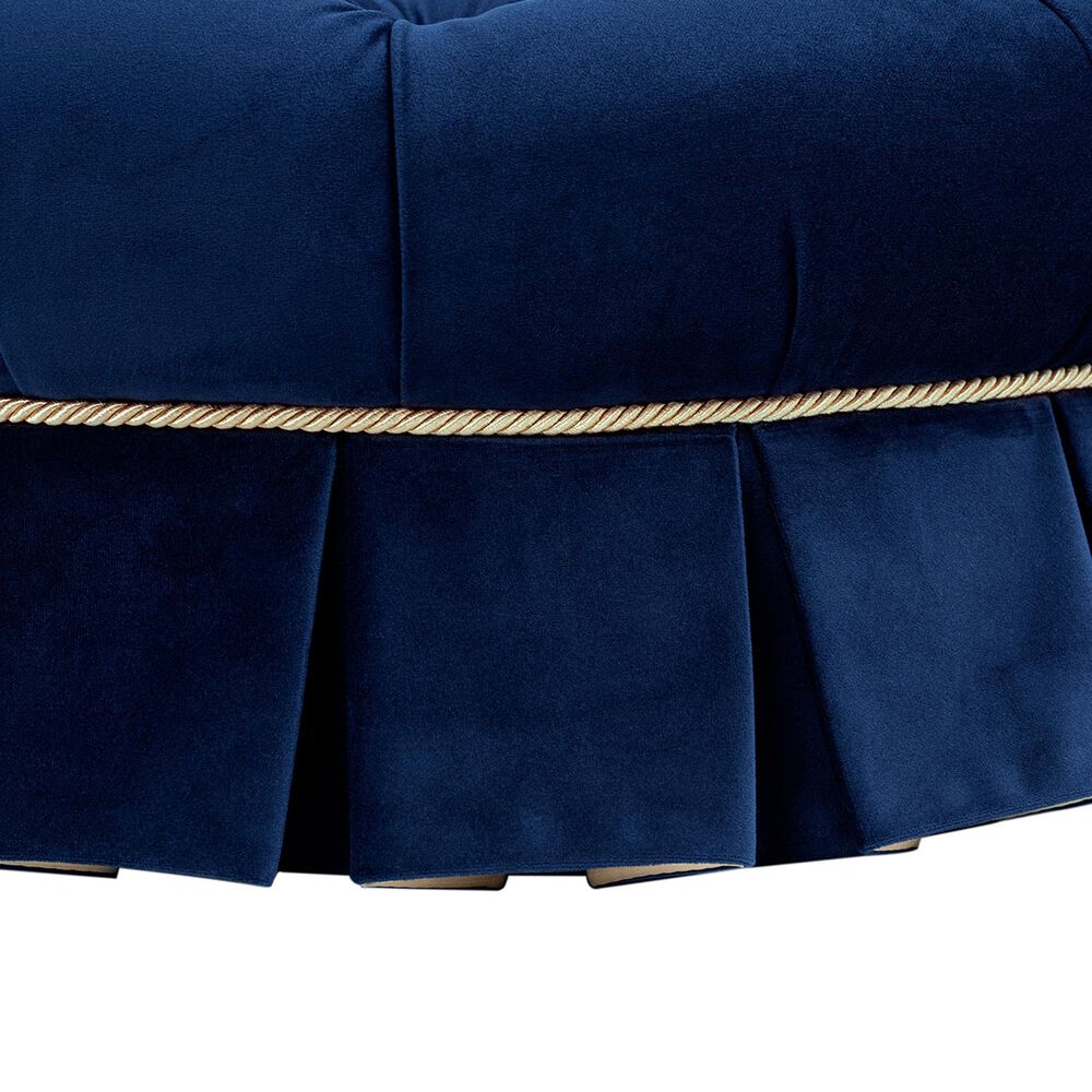 Jennifer Taylor Home Roquefort 24.5" Dog Sofa Bed with Box-Pleated Skirt in Navy Blue, , large