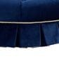 Jennifer Taylor Home Roquefort 24.5" Dog Sofa Bed with Box-Pleated Skirt in Navy Blue, , large