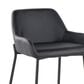 LumiSource Daniella Counter Stool with Black Faux Leather Upholstery in Black (Set of 2), , large