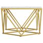 Mayberry Hill Riko Coffee Table in Gold and White, , large