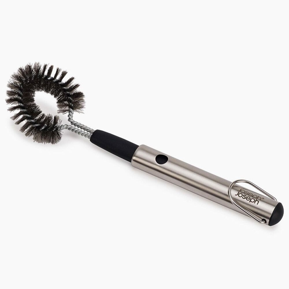 Joseph Joseph GrillOut BBQ Cleaning Brush with Retractable Head in Stainless Steel and Black, , large