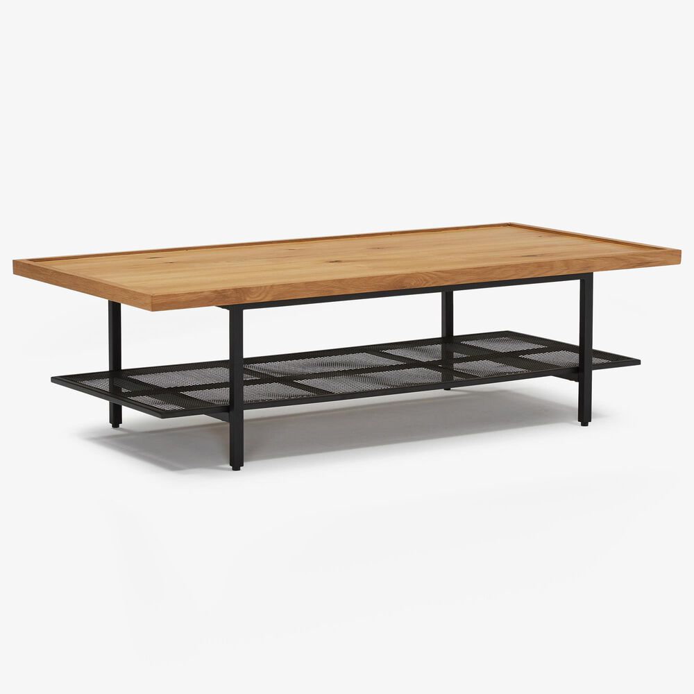 Joybird Kara Coffee Table in Rustic Oak and Black, , large