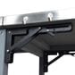 HOMLUX Farmhouse Rolling Outdoor Kitchen Cart with Stainless Steel Top in Blue Gray, , large