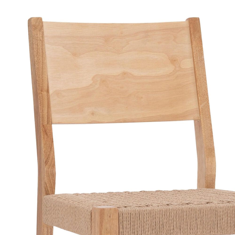 Linon Home Decor Cadence Side Chair with Woven Rope Seat in Natural (Set of 2), , large