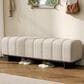 Hearth and Haven 64" Upholstered Dining Bench with Tufted Design in Beige, , large