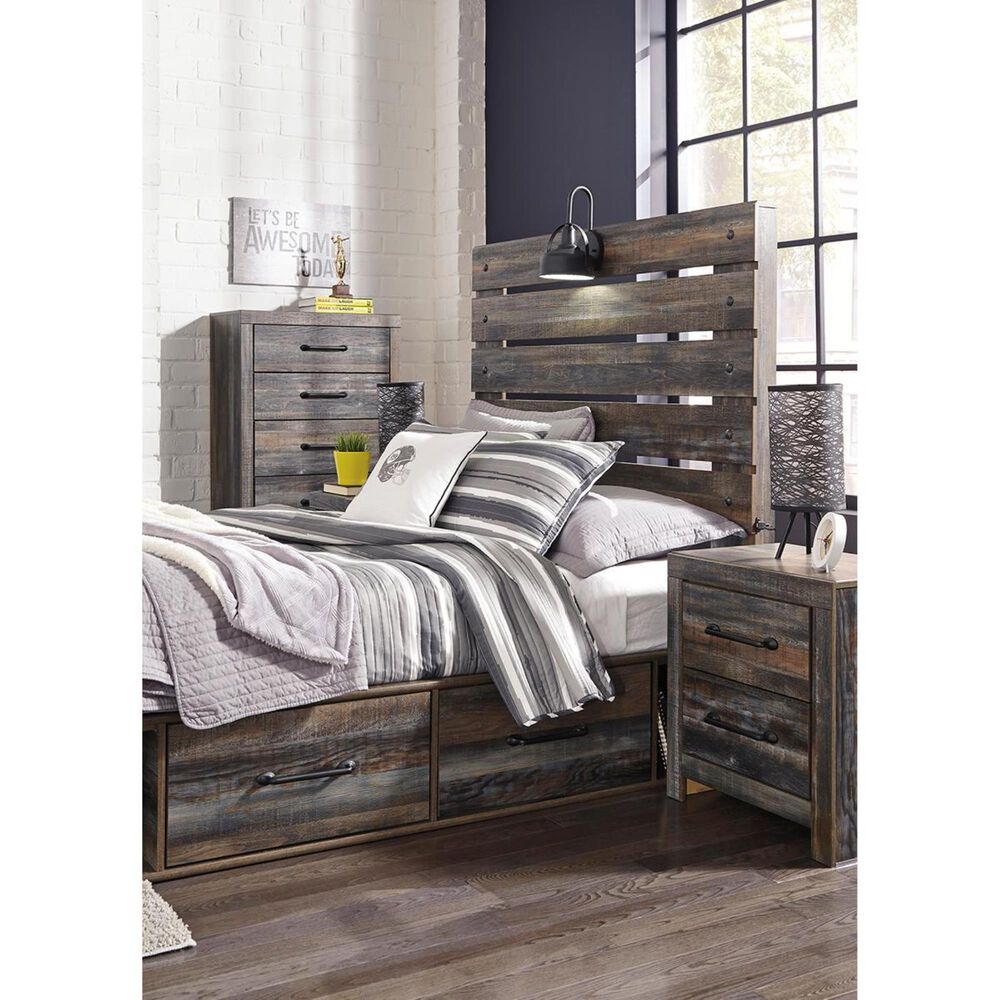 Ashley Drystan 5 Piece Full Bedroom Set in Rustic Brown, , large