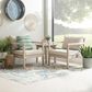 Linon Home Decor Teagon Patio Arm Chair in Beige (Set of 2), , large